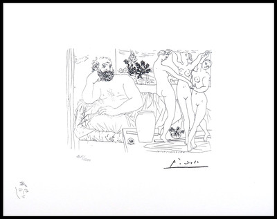 Pablo Picasso | 217 Sculpteur et trois danseuses sculptées