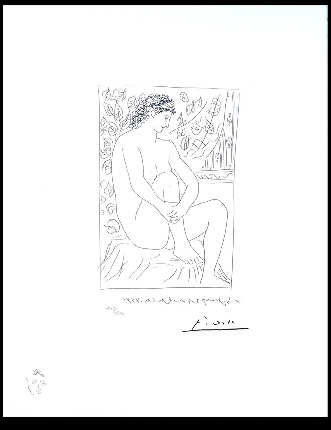 Pablo Picasso | 137 Femme nue assise devant un rideau