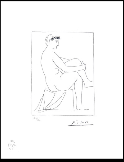 Pablo Picasso | 134 Femme nue Couronnée de fleurs